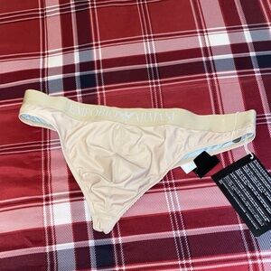 Emporio Armani Beige Logo Bikini Brief